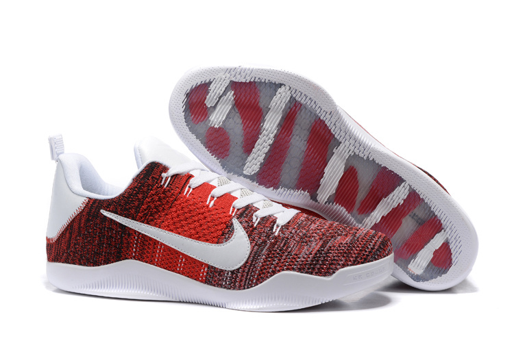 Women Nike Kobe 11 Flyknit Red White Shoes